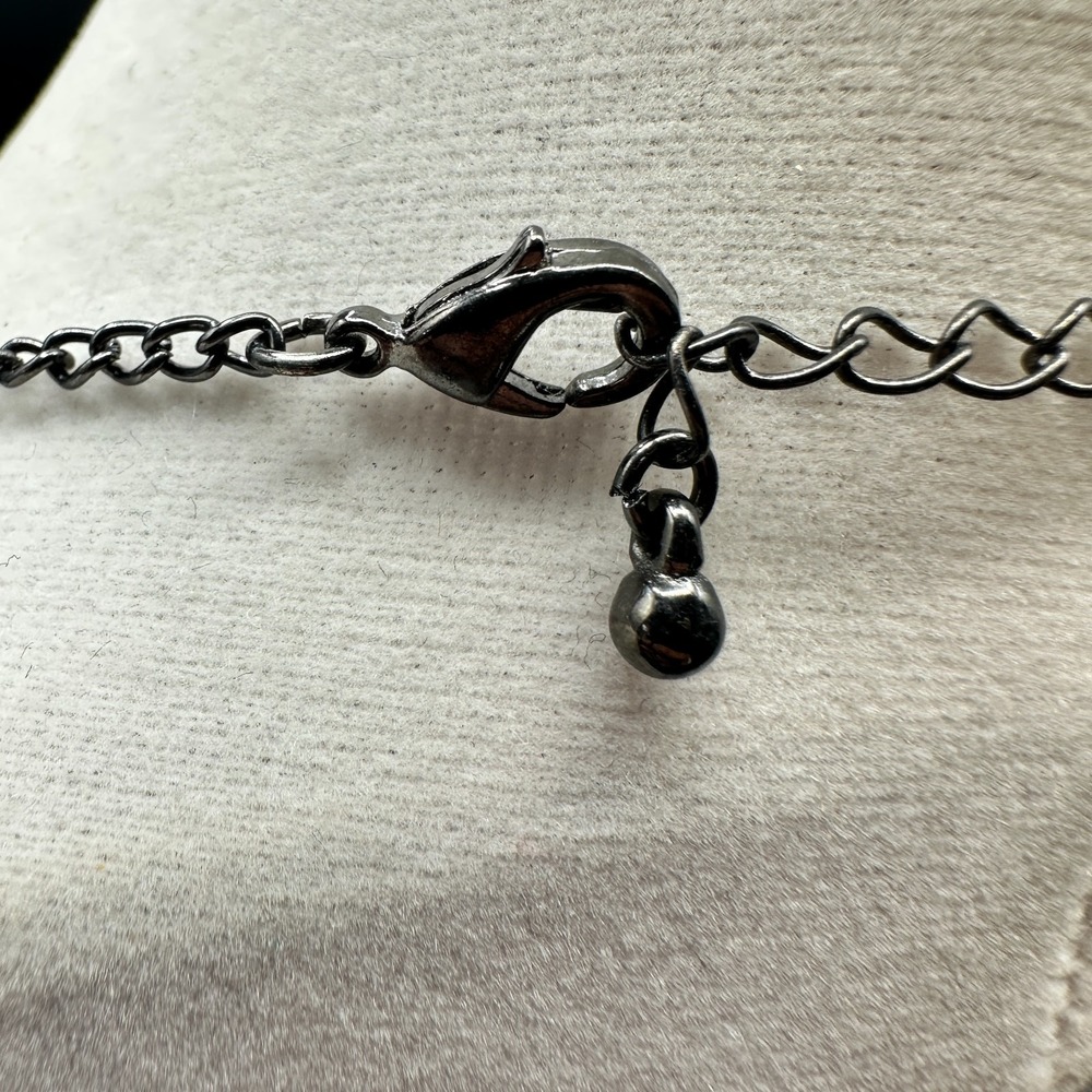 Vintage 90s Gunmetal Tone Black Horse Pendant Necklace‎ Women's Classic Jewelry - Picture 9 of 10